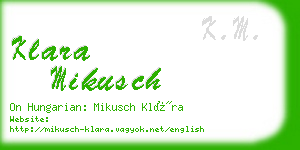 klara mikusch business card